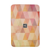 Tapis De Bain Motif géométrique Triangle souple | Monogramme (Devant (Vertical))