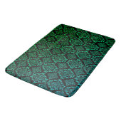 Tapis De Bain Motif géométrique vert / Impression indienne (Angle)