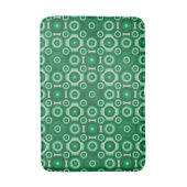 Tapis De Bain Motif géométrique vert moderne (Devant (Vertical))