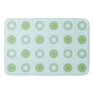 Tapis De Bain Motif géométrique vert pastel et gris