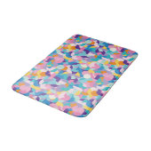 Tapis De Bain Motif géométrique violet et rose (Angle)