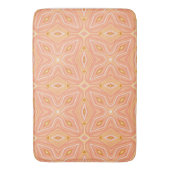 Tapis De Bain Motif géométrique Zigzags en or rose (devant Vertical)