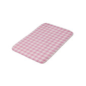 Tapis De Bain Motif Gingham Rose Bébé (Angle)