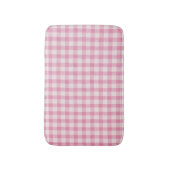 Tapis De Bain Motif Gingham Rose Bébé (Devant (Vertical))