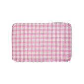 Tapis De Bain Motif Gingham Rose Bébé (Devant)