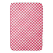 Tapis De Bain Motif Gingham Rouge et Blanc Classique Rustique (devant Vertical)