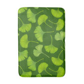 Tapis De Bain Motif Ginkgo sur vert foncé (Devant (Vertical))