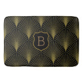 Tapis De Bain Motif Gold Art déco avec Monogramme (Devant)