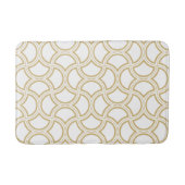 Tapis De Bain Motif Gold Art Déco en blanc (Devant)