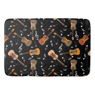 Tapis De Bain Motif Guitare Music Notes