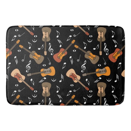 Tapis De Bain Motif Guitare Music Notes (Devant)