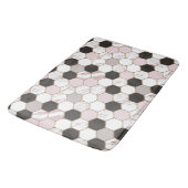 Tapis De Bain Motif Hexagon de marbre géométrique moderne (Angle)