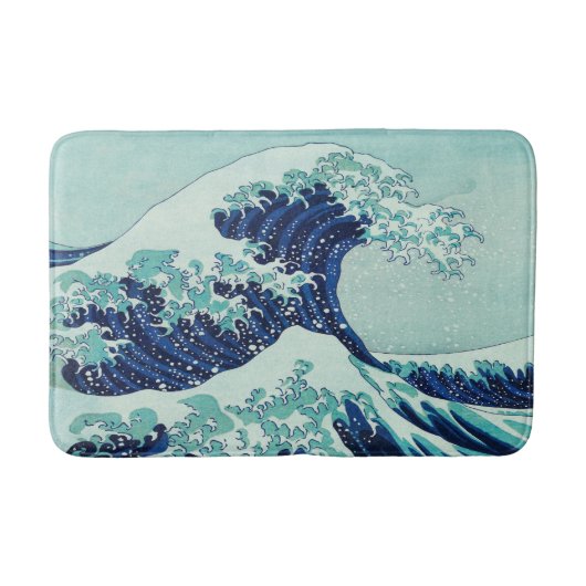 Tapis De Bain Motif Hokusai Blue Waves (Devant)