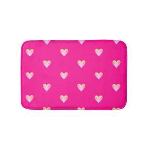 Tapis De Bain Motif Hot Pink Hearts