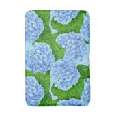 Tapis De Bain Motif hydrangée bleu (Devant (Vertical))