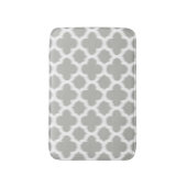 Tapis De Bain Motif Ikat Quatrefoil Gris Beige (Devant (Vertical))