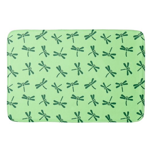 Tapis De Bain Motif japonais de libellules, Jade vert clair (Devant)