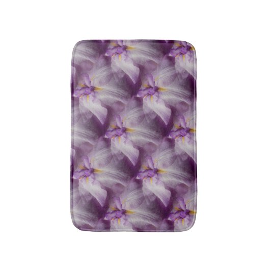 Tapis De Bain Motif japonais Iris violet (Devant (Vertical))