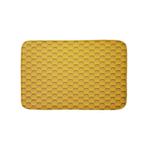 Tapis De Bain Motif jaune de nid d'abeilles