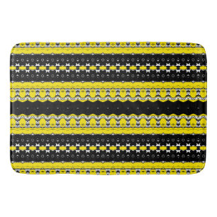 Tapis De Bain Motif jaune et noir