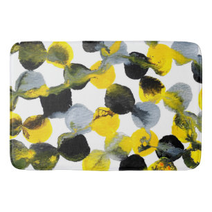 Tapis De Bain Motif jaune, gris et noir d'Intertactions