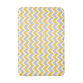 Tapis De Bain Motif jaune moderne de Chevron de blanc gris (Devant (Vertical))