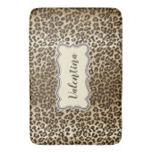 Tapis De Bain Motif Leopard classique avec nom personnalisé (devant Vertical)