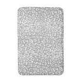 Tapis De Bain Motif léopard en blanc et gris clair (Devant (Vertical))