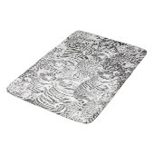 Tapis De Bain Motif Léopard Noir Tigre Animaux (Angle)