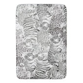 Tapis De Bain Motif Léopard Noir Tigre Animaux (devant Vertical)