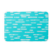 Tapis De Bain Motif Lignes arrondies bleu/turquoise (Devant)