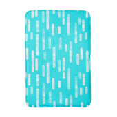Tapis De Bain Motif Lignes arrondies bleu/turquoise (Devant (Vertical))