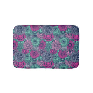 Tapis De Bain Motif lumineux élégant des fleurs magnifiques