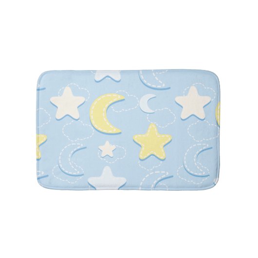 Tapis De Bain Motif Lune & Étoiles (Devant)