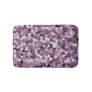 Tapis De Bain Motif Magenta Violet Rose Clair