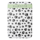 Tapis De Bain Motif mâle, Patrouilles de chien, Noir et Blanc, V (devant Vertical)