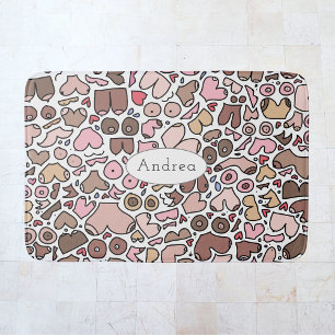 Tapis De Bain Motif mammaire neutre humour amusant