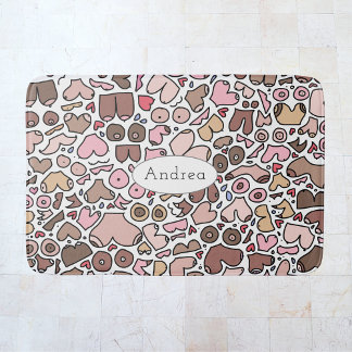 Tapis De Bain Motif mammaire neutre humour amusant