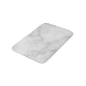 Tapis De Bain Motif Marbre blanc élégant (Angle)