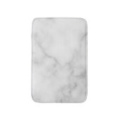 Tapis De Bain Motif Marbre blanc élégant (Devant (Vertical))