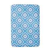 Tapis De Bain Motif marocain de tuile - bleu et blanc (Devant (Vertical))