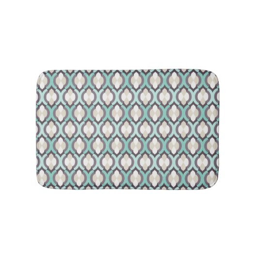 Tapis De Bain Motif marocain turquoise (Devant)