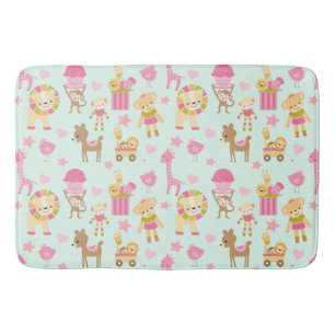 Tapis De Bain Motif mignon avec Animaux et Jouets heureux