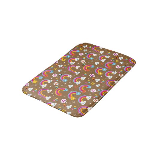 Tapis De Bain motif mignon d'arcs-en-ciel (Angle)