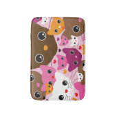 Tapis De Bain motif mignon d'arrière - plan de chat de chaton (Devant (Vertical))