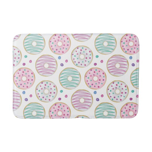 Tapis De Bain Motif mignon de beigne coloré (Devant)