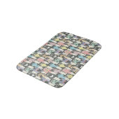 Tapis De Bain Motif mignon de chats de hippie (Angle)