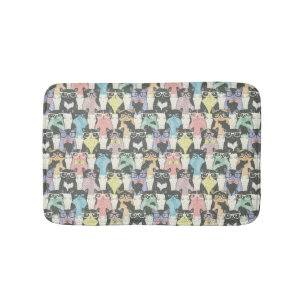 Tapis De Bain Motif mignon de chats de hippie