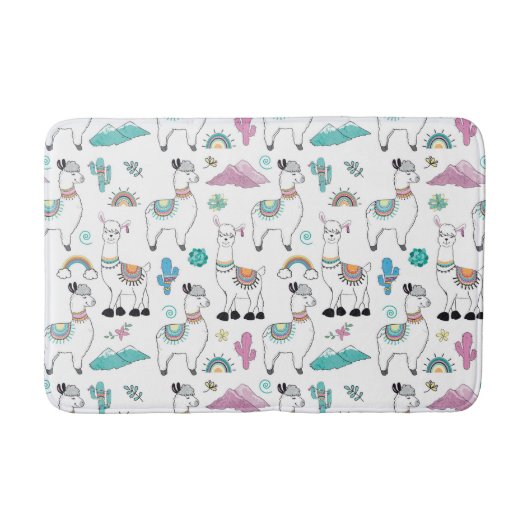 Tapis De Bain Motif mignon de lama de bande dessinée (Devant)