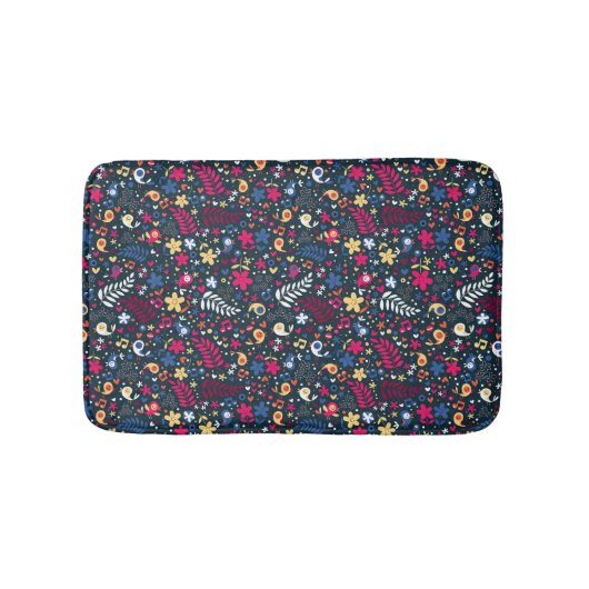 Tapis De Bain motif mignon d'oiseaux et de fleurs (Devant)